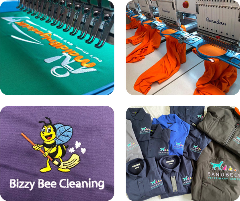 embroidered workwear logo examples