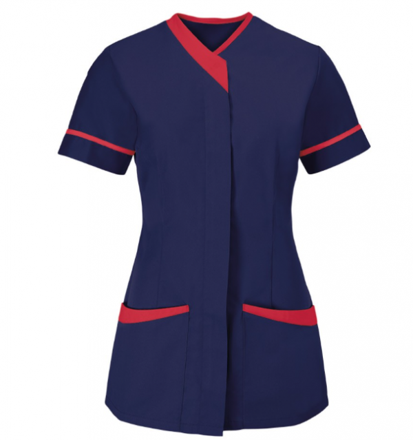 Contrast Trim Cleaning Tunic - Image 11