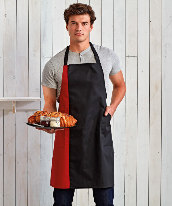 Contrast Bib Apron with pockets - Image 10