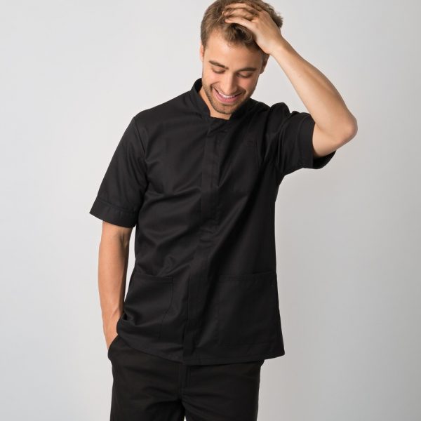Men's mandarin collar cleaning tunic
