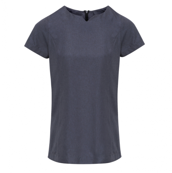Viola 'Linen Look' Cut Neck Cleaning Tunic - Image 2