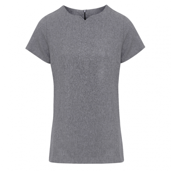 Viola 'Linen Look' Cut Neck Cleaning Tunic - Image 3