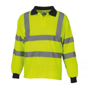 Hi-vis long sleeve polo