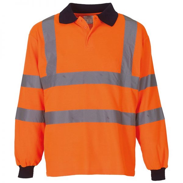 Hi-vis long sleeve polo - Image 2