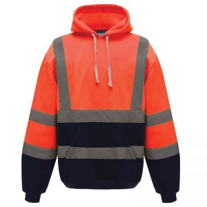 Hi-vis pull-over hoodie
