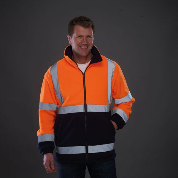 Hi-vis heavyweight fleece jacket - Image 2