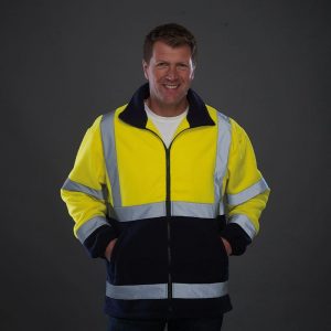 Hi-vis heavyweight fleece jacket
