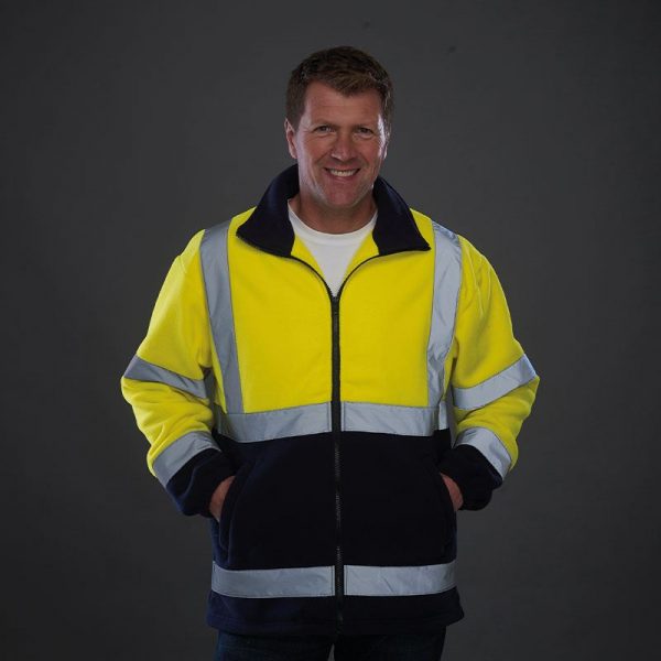Hi-vis heavyweight fleece jacket