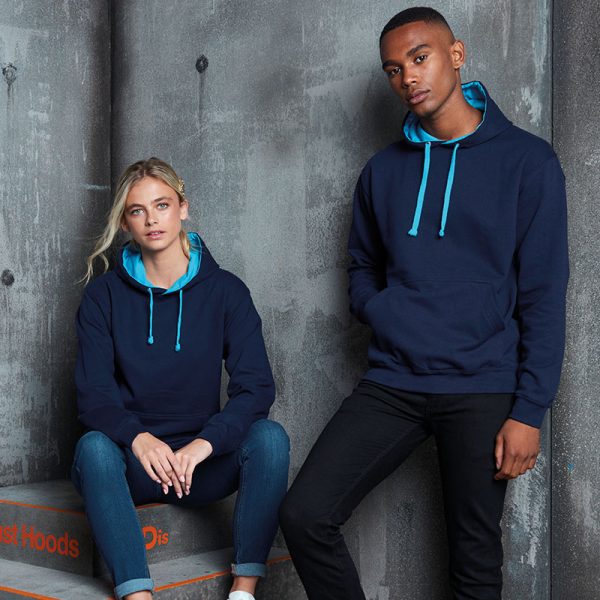 Classic Pullover Hoodie - Contrast Inner Hood & Drawcords - 40+ Colours
