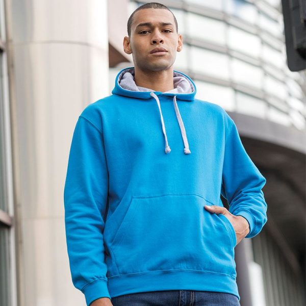 Classic Pullover Hoodie - Contrast Inner Hood & Drawcords - 40+ Colours - Image 4