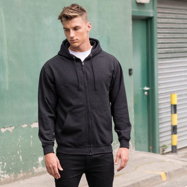 Zip-up Hoodie - Personalised Zoodie - Double Fabric Hood & Warm Pouch Pockets - Poly/Cotton - 24 Colours - Image 2