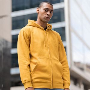 Zip-up Hoodie - Personalised Zoodie - Double Fabric Hood & Warm Pouch Pockets - Poly/Cotton - 24 Colours