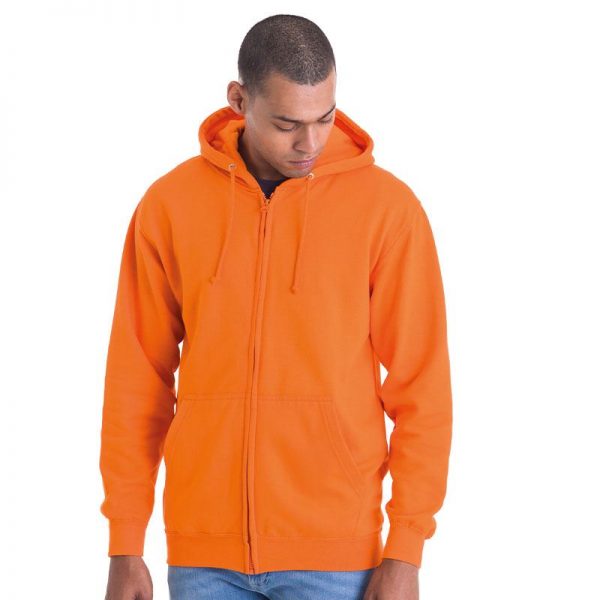Zip-up Hoodie - Personalised Zoodie - Double Fabric Hood & Warm Pouch Pockets - Poly/Cotton - 24 Colours - Image 4