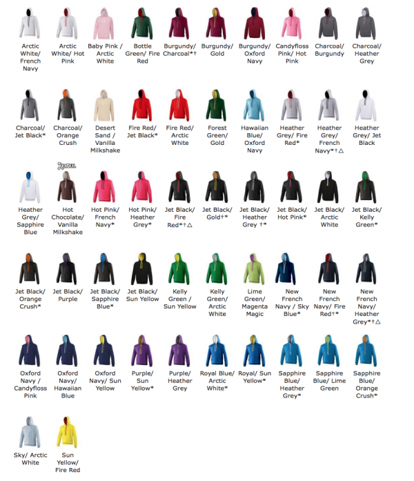 Classic Pullover Hoodie - Contrast Inner Hood & Drawcords - 40+ Colours - Image 5