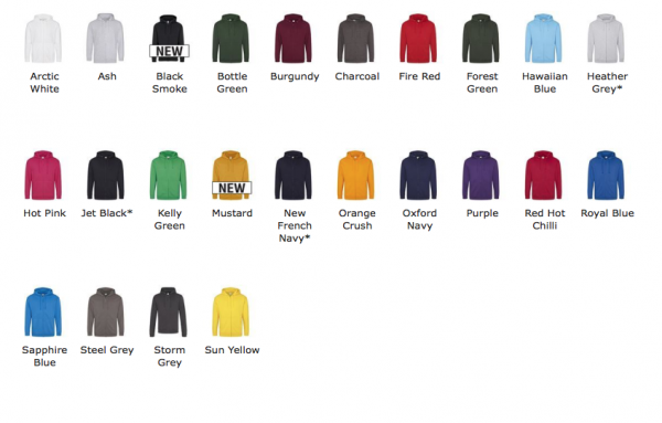 Zip-up Hoodie - Personalised Zoodie - Double Fabric Hood & Warm Pouch Pockets - Poly/Cotton - 24 Colours - Image 3
