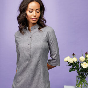 Verbena 'Linen Look' Button-up Cleaning Tunic