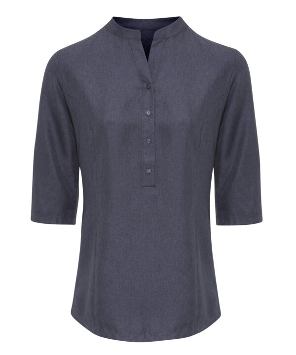 Verbena 'Linen Look' Button-up Cleaning Tunic - Image 3