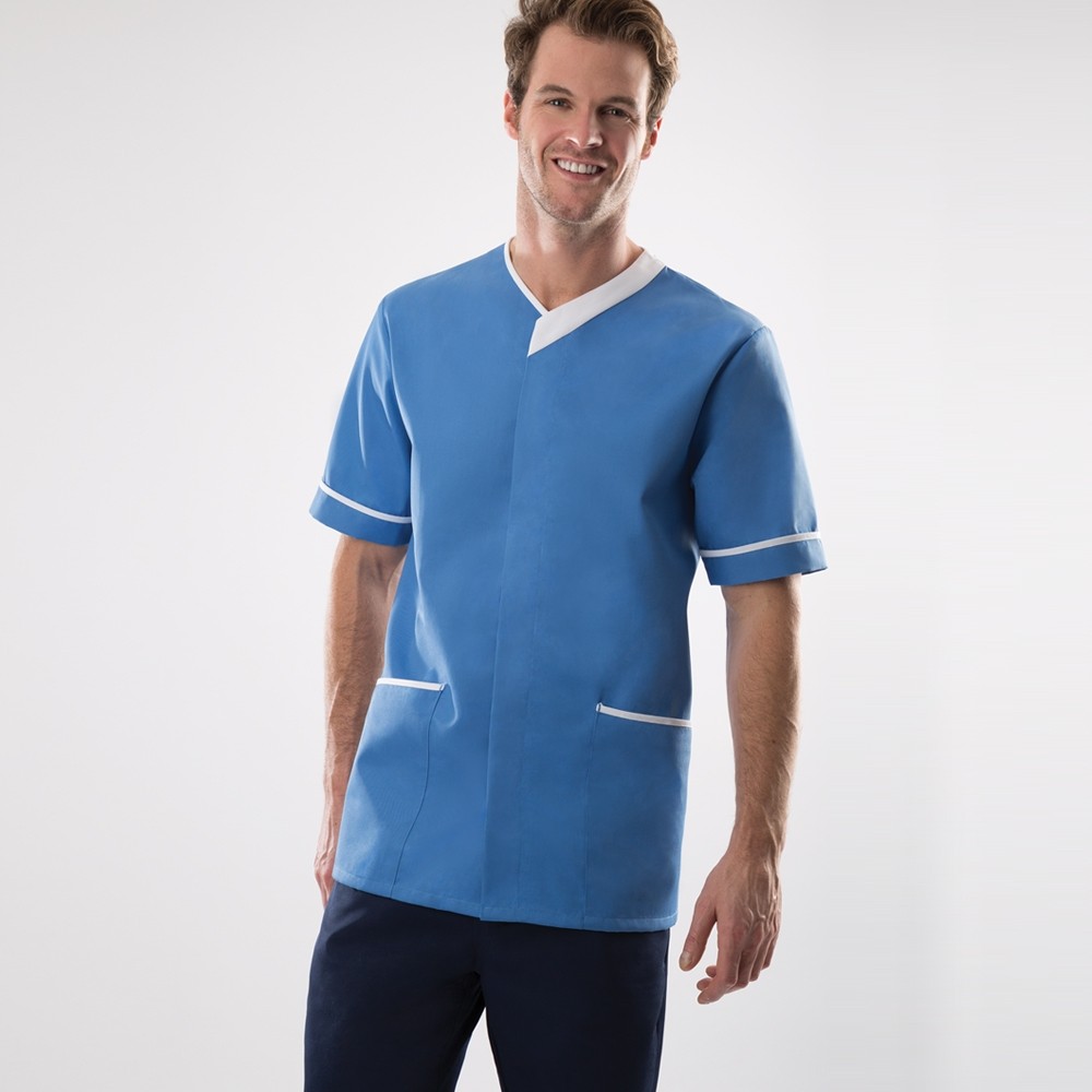 Contrast Trim Tunic - Men's  (Zip)