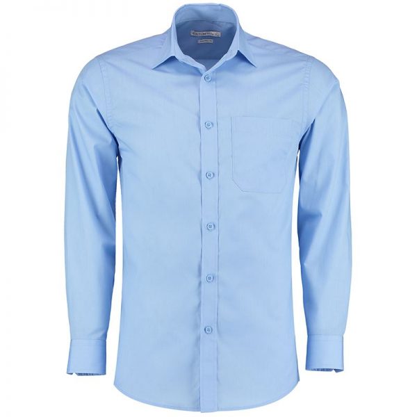Long sleeve poplin shirt - lightweight (tailored fit) - Image 3
