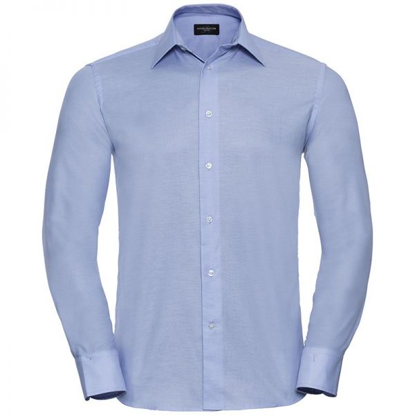Long sleeve easycare tailored Oxford shirt - midweight (tailored fit) - Image 3