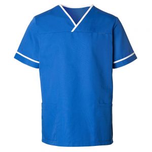Unisex contrast trim scrub tunic