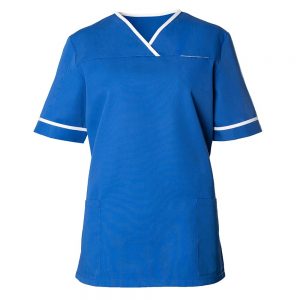 Women's contrast trim scrub tunic