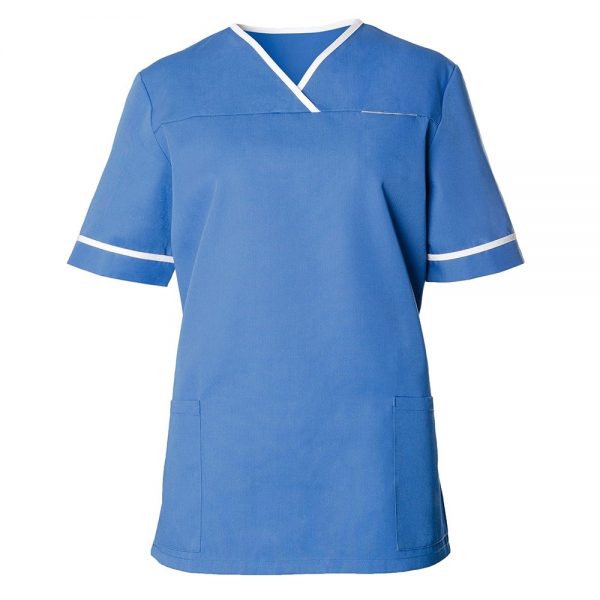 Women's contrast trim scrub tunic - Image 3