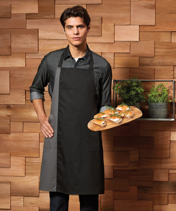 Contrast Bib Apron with pockets - Image 9