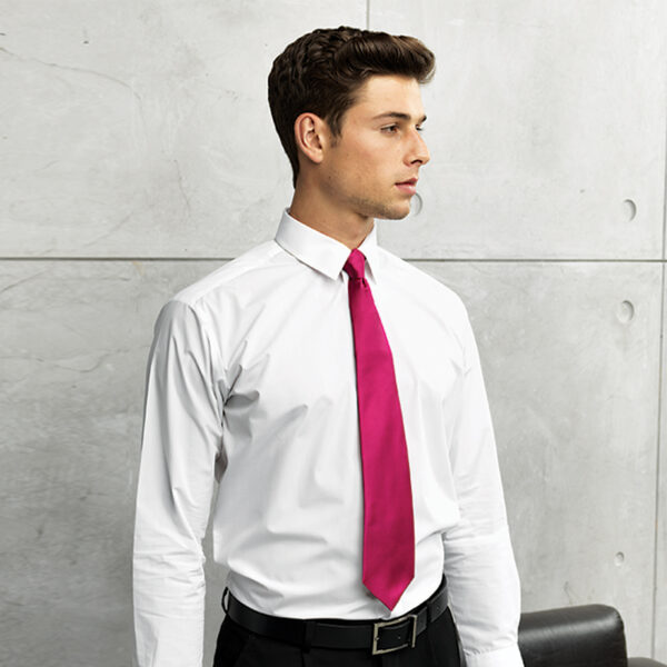 'Colours' satin clip tie - Image 2