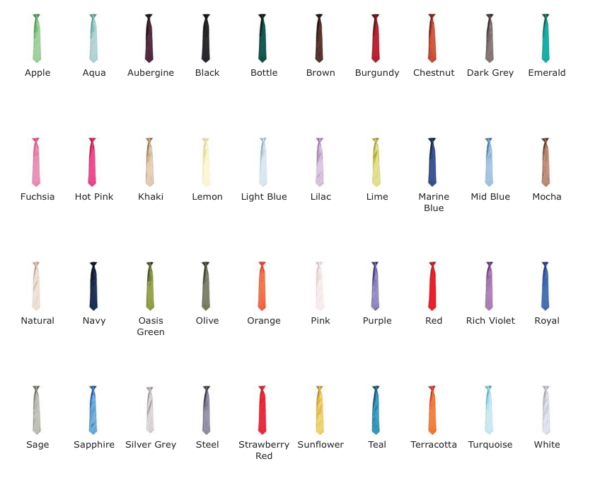 'Colours' satin clip tie - Image 3