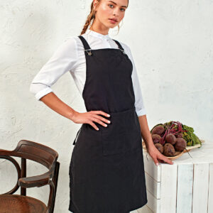 Cross back 'barista' bib apron