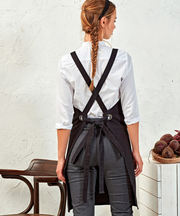 Cross back 'barista' bib apron - Image 2