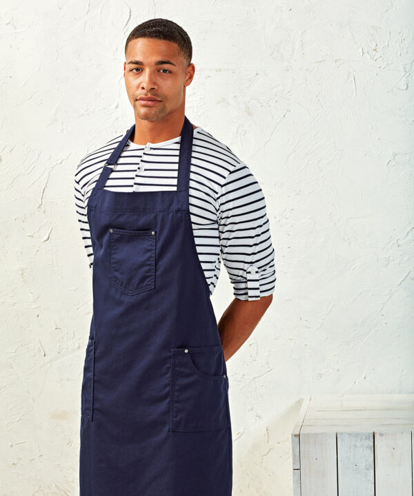 Chino cotton bib apron