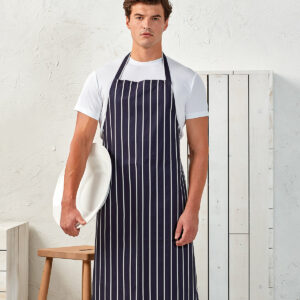 Striped bib apron