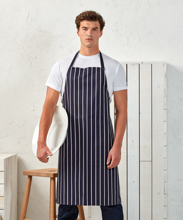 Striped bib apron
