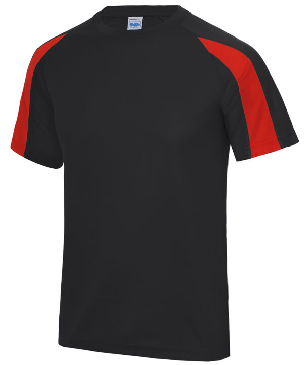 Lightweight Polyester Contrast Cool T - Unisex Fit Contrast Shoulder Panels - Crew Neck Sports T-Shirt - 21 Colours - Image 6