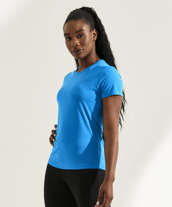 Lightweight Polyester Women's Cool T - Feminine Fit Workwear & Sports T-Shirt - Crew Neck - 24 colours - Image 2