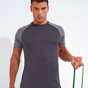 TriDri® Contrast Sleeve Performance T-Shirt - Mens Gym Tops - Lightweight Polyester 3 Colour Choices