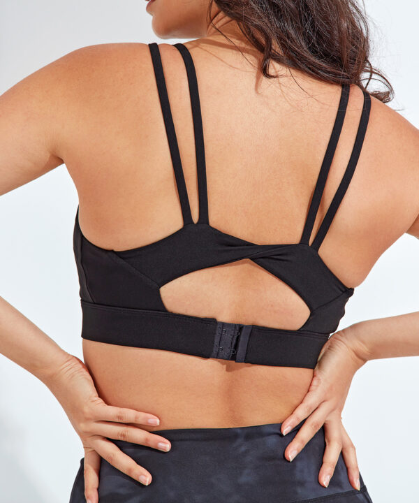 Women's TriDri® Crossback Sports Bra (Medium Impact) - Black - Image 2