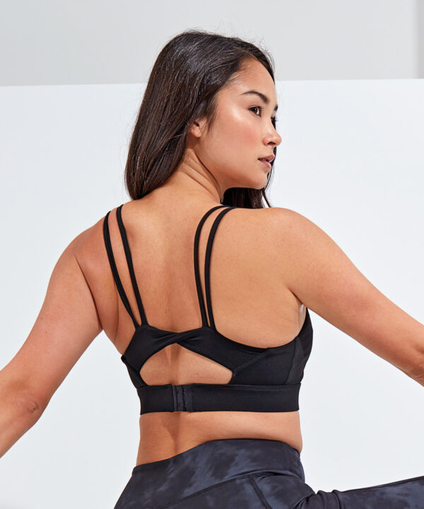 Women's TriDri® Crossback Sports Bra (Medium Impact) - Black - Image 4