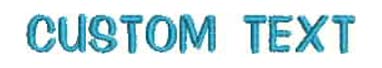 Impress embroidery font example